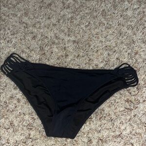Black Bikini Bottom with Strappy Sides